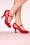 Banned Retro - Elegante Punkte Pumps in Rot 3
