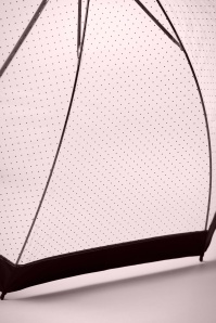 So Rainy - Lady Dot Transparent Dome Umbrella Années 1960 en Noir 2