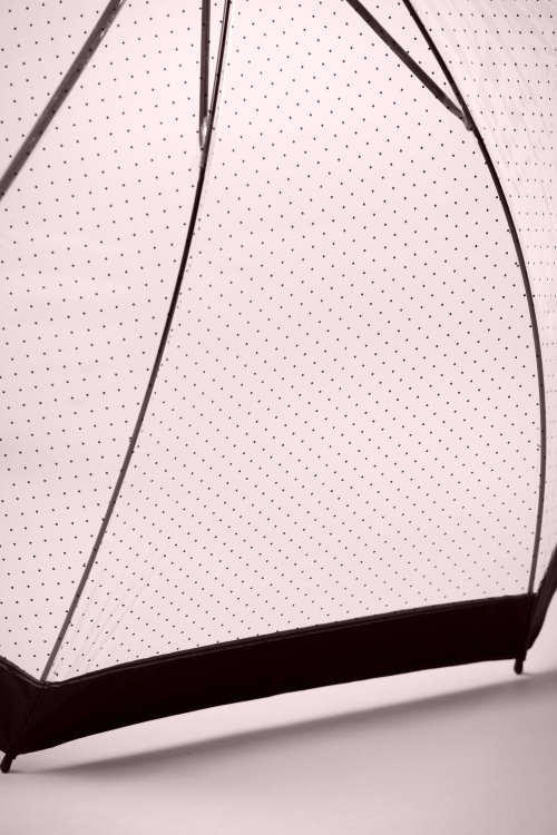 So Rainy - Lady Dot Transparenter Kuppelschirm in Schwarz 2