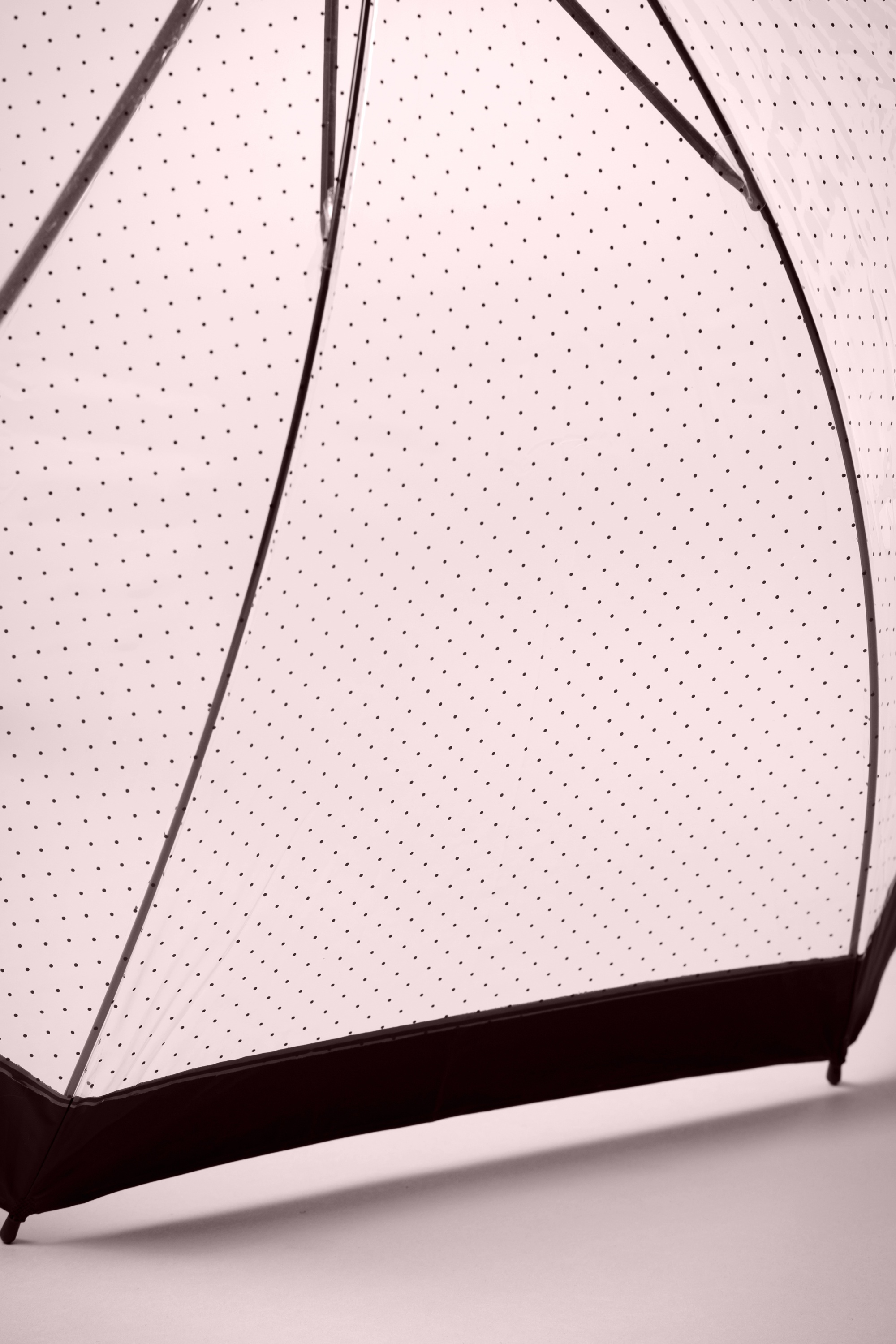 So Rainy - Lady Dot Transparent Dome Umbrella Années 1960 en Noir 2