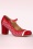 Nemonic - Escarpins babies Charol en cuir rouge 4