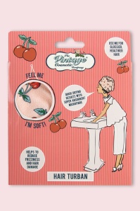 The Vintage Cosmetic Company - Haartulband met kersenprint in roze 2