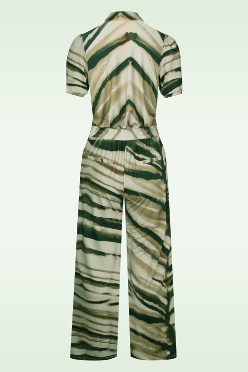 K-Design - Sue Jumpsuit in Beige und Grün 2