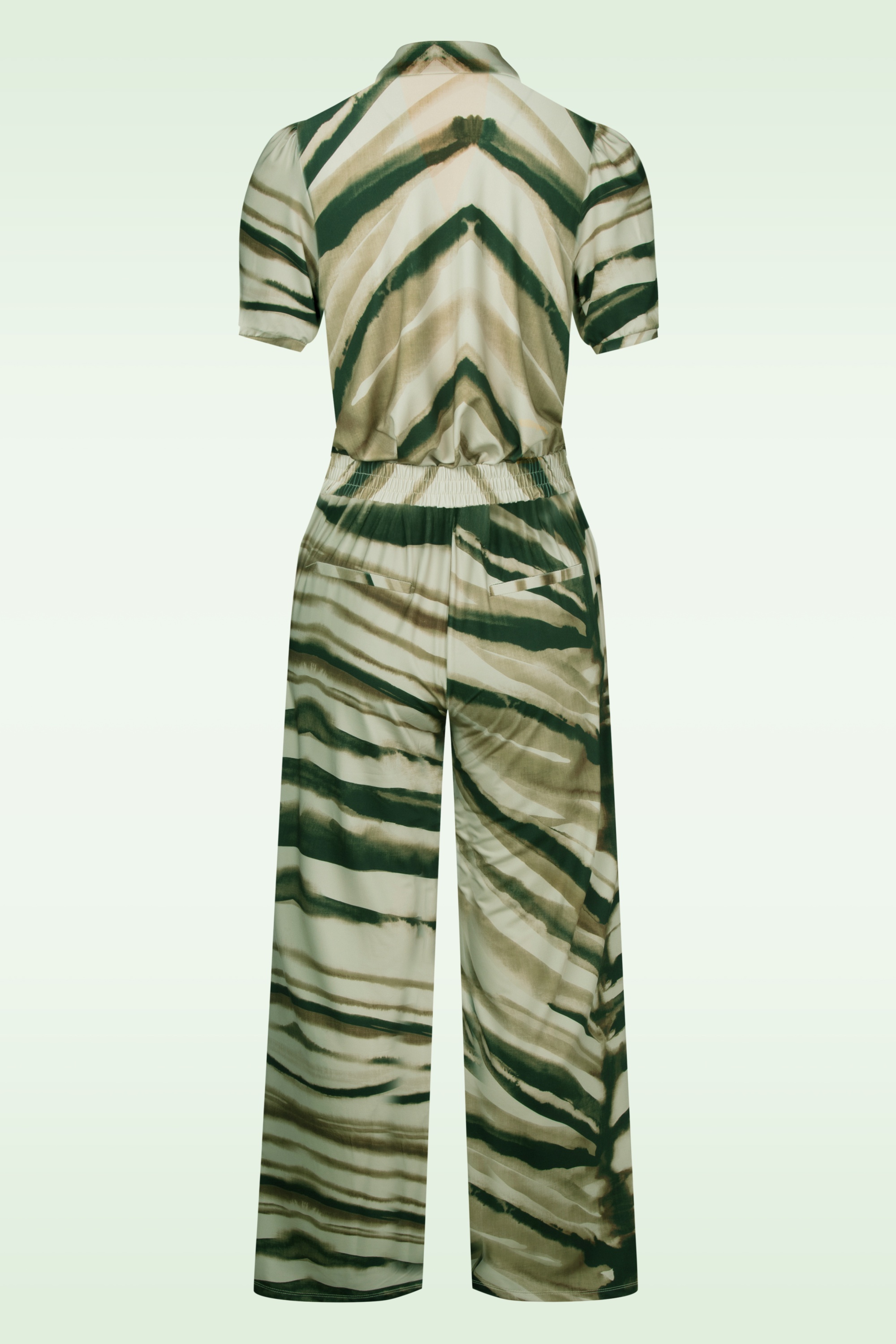 K-Design - Sue Jumpsuit in Beige and Green 2