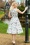 Topvintage Boutique Collection - Adriana Peacock Swing Kleid in Weiß. 7