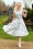 Topvintage Boutique Collection - Adriana Peacock Swing Kleid in Weiß.