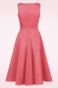 Topvintage Boutique Collection - Adriana swing jurk in zonsondergang koraalroze 7