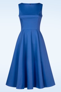 Topvintage Boutique Collection - Adriana Swing Kleid in Olympisch Blau. 4