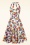 Topvintage Boutique Collection - Bettie Tropical Flower Swing Kleid in Weiß und Multi 8