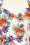Topvintage Boutique Collection - Bettie Tropical Flower Swing Kleid in Weiß und Multi 5