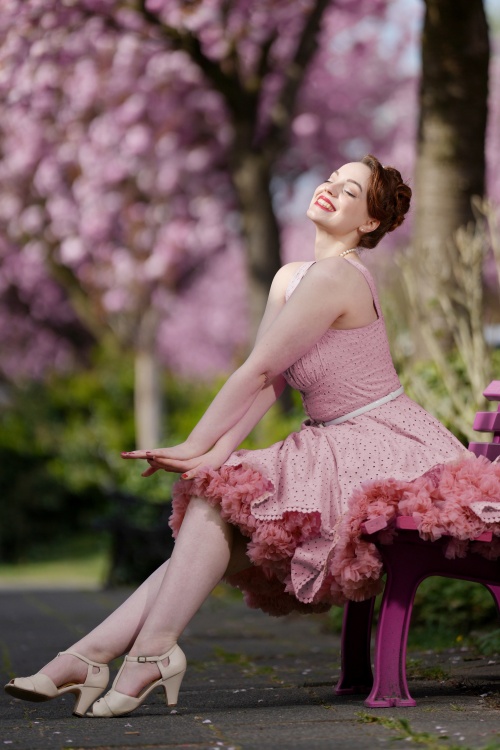 Timeless - Valerie Swing Jurk in Lila Roze 2