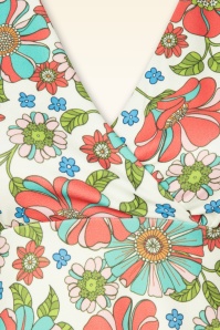 Vintage Chic for Topvintage - Marion Floral jurk in crème en multi 2
