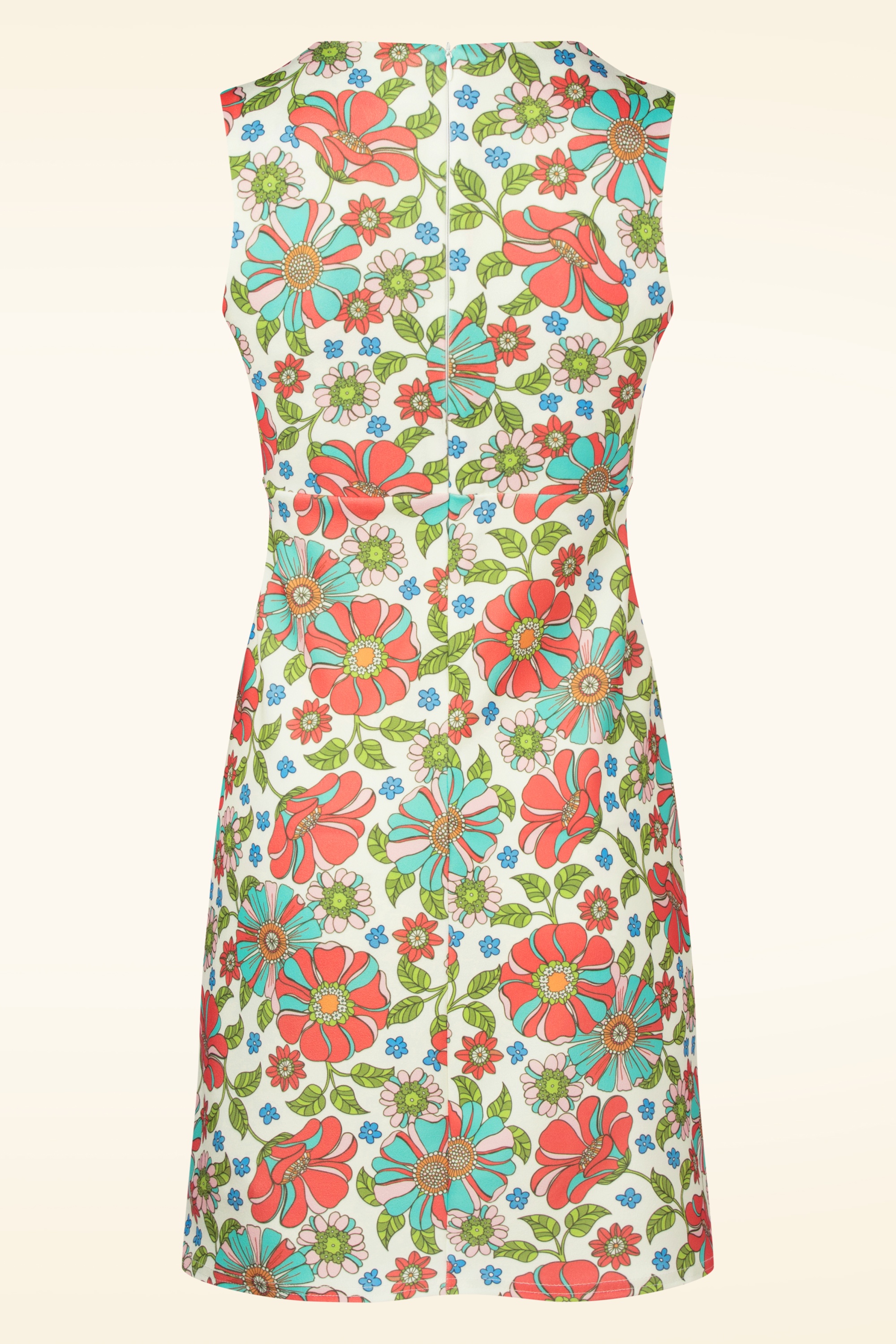 Vintage Chic for Topvintage - Marion Floral jurk in crème en multi 3