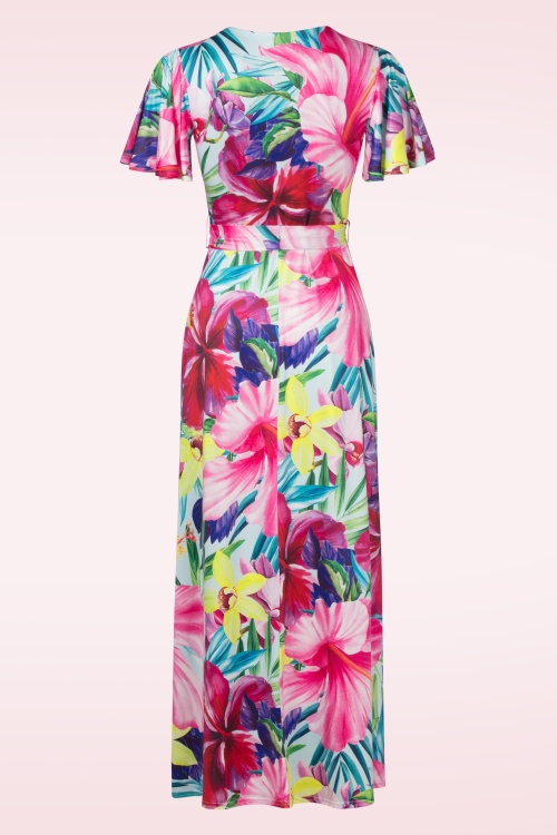 Vintage Chic for Topvintage - Tammy Tropical Flower Maxi Dress in Multi 3