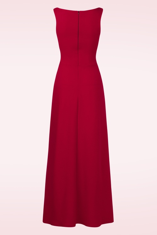 Vintage Chic for Topvintage - Teresa Maxikleid in tiefem Rot 3