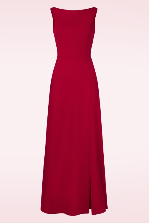 Vintage Chic for Topvintage - Teresa maxi jurk in dieprood