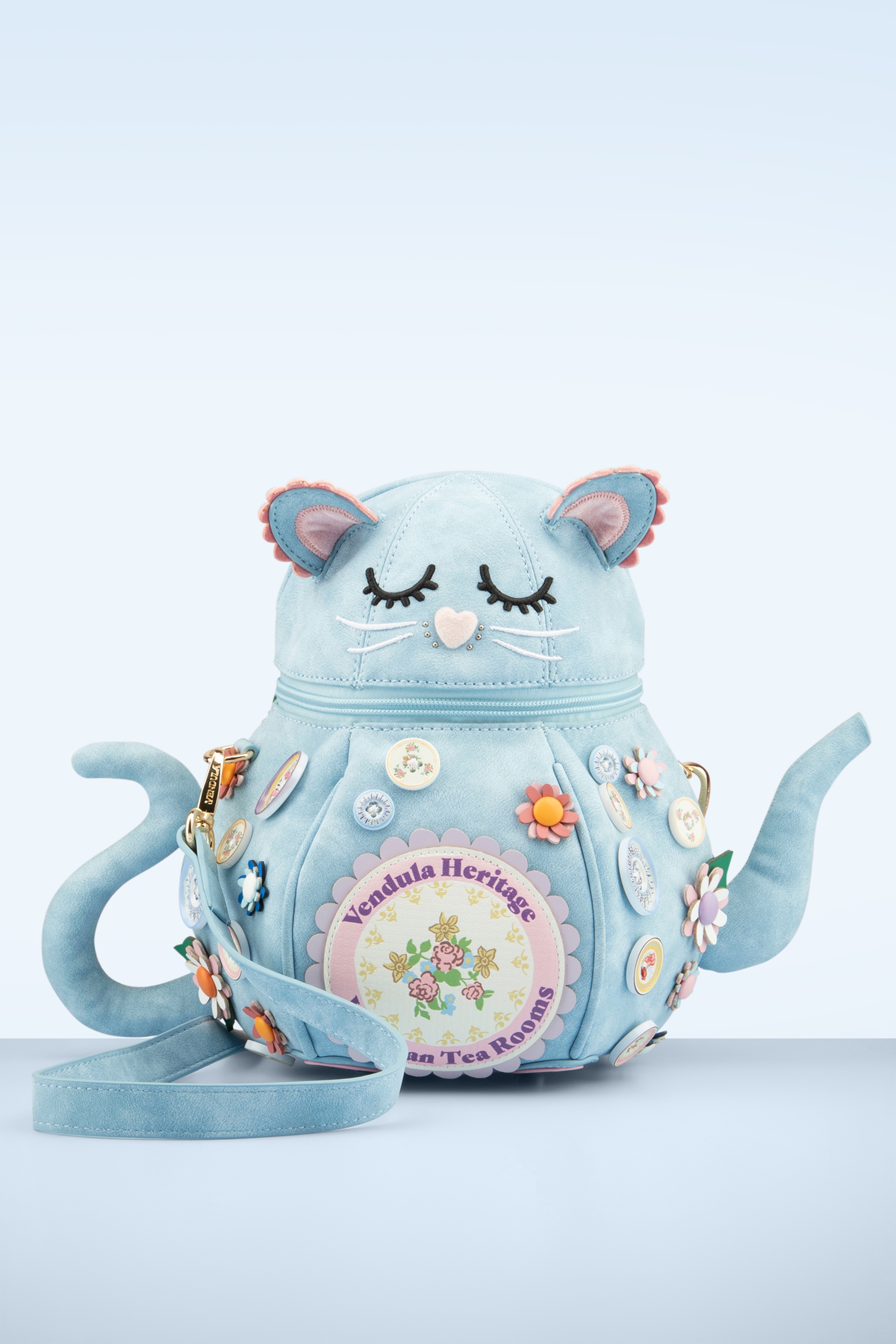 Vendula - Vendula Heritage Victorian Tea Rooms Kitty Teapot Bag in Sky Blue 4