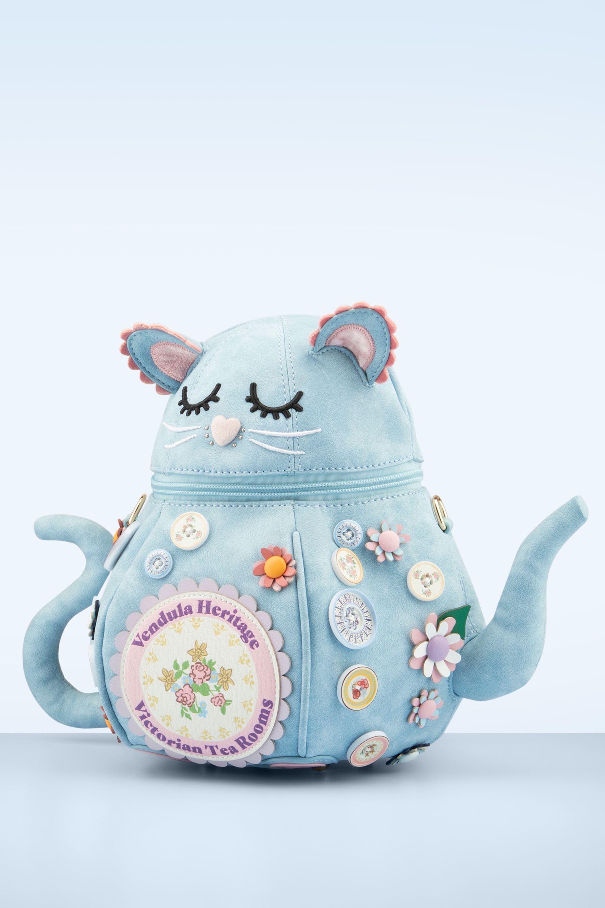 Vendula - Vendula Heritage Victorian Tea Rooms Kitty Teapot Bag in Sky Blue 2