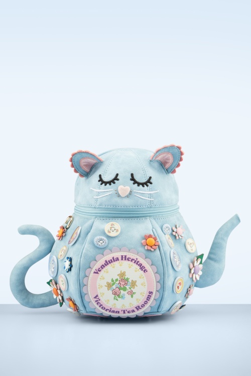 Vendula - Vendula Heritage Victorian Tea Rooms Kitty Teapot tas in luchtblauw