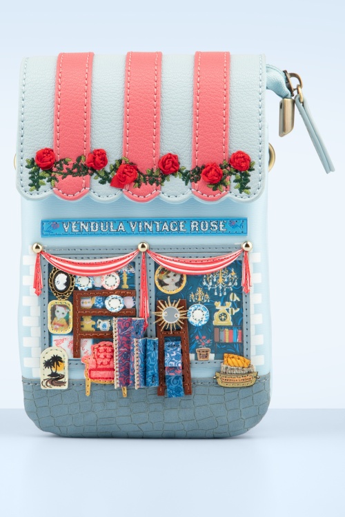 Vendula - Vendula Vintage Rose telefoontasje in blauw