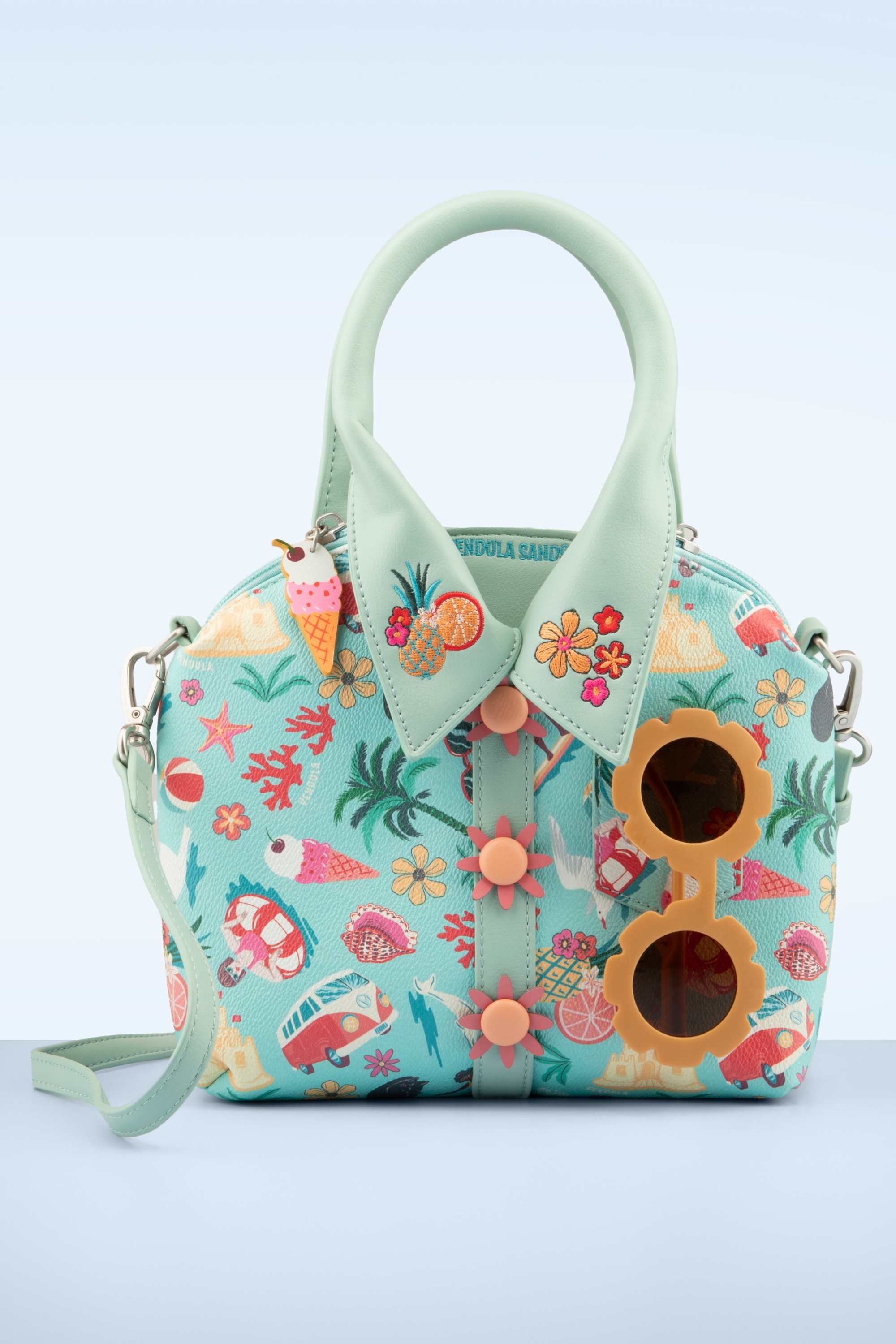 Vendula - Vendula Sands Tropical Shirt Tasche in Aqua 3