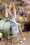 Glamorous - Adeline Floral midi jurk in wit en blauw