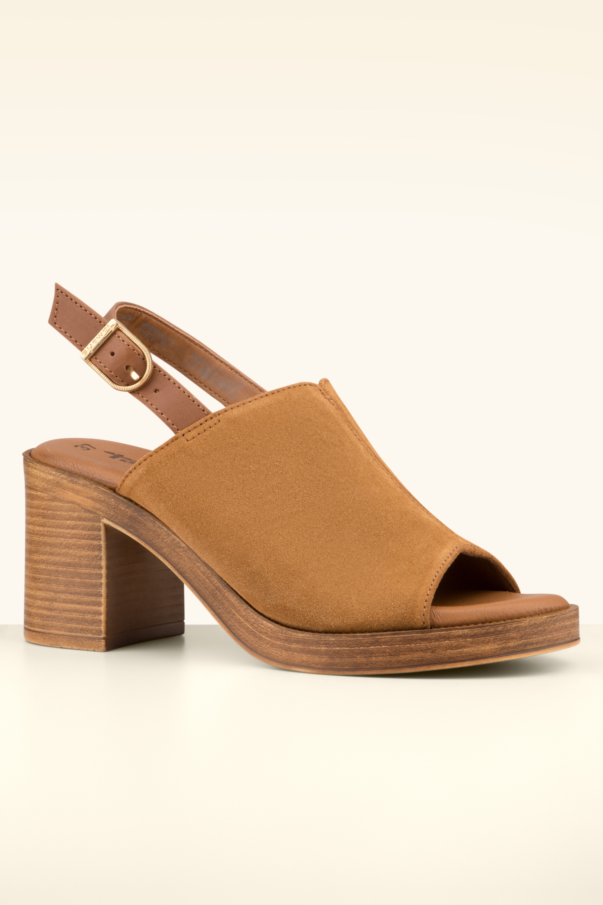 Tamaris - Sierra Suède sandaaltjes in cognac 3
