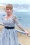 Miss Candyfloss - Arden Lee Striped Swing Dress in Navy and White 3