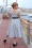 Miss Candyfloss - Arden Lee Striped Swing Dress in Navy and White 4