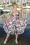 Miss Candyfloss - Flava Lee Hibiscus swing jurk in wit en multi