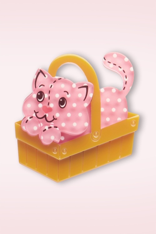 Erstwilder - Cozy Custard Cat mini broche 2