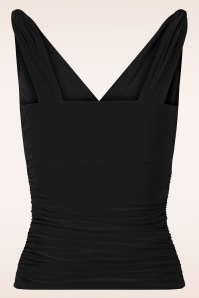 Vintage Chic for Topvintage - Emma mouwloze slinky top in zwart 3