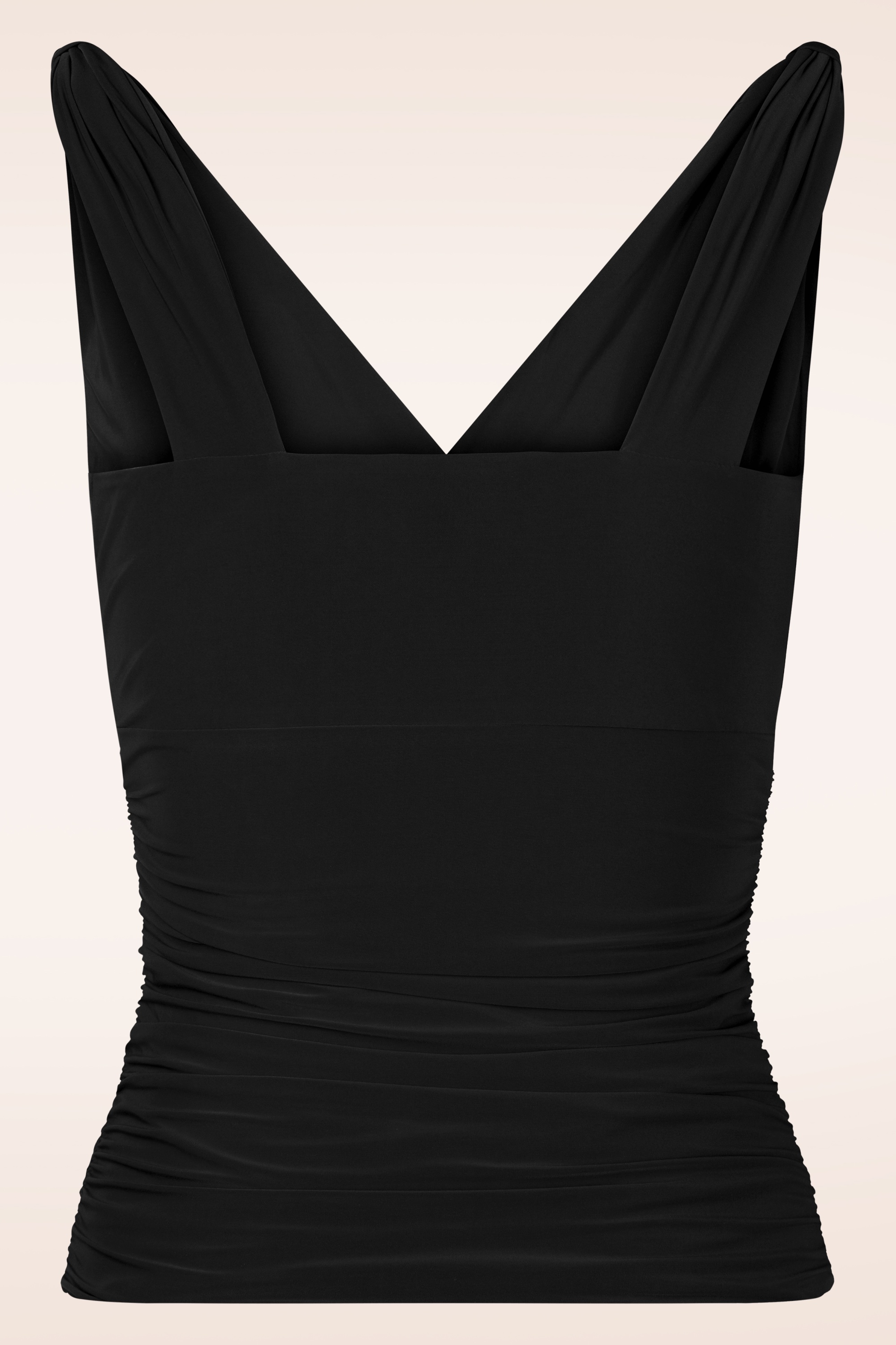 Vintage Chic for Topvintage - Emma mouwloze slinky top in zwart 3