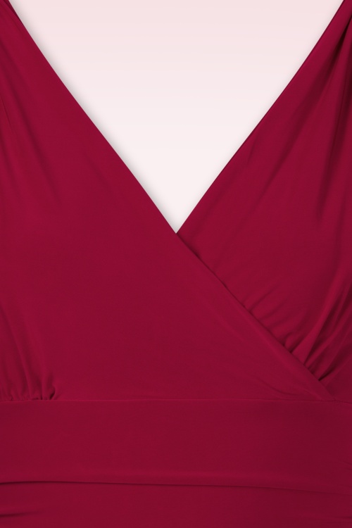 Vintage Chic for Topvintage - Emma mouwloze slinky top in dieprood  2