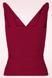 Vintage Chic for Topvintage - Emma mouwloze slinky top in dieprood  3