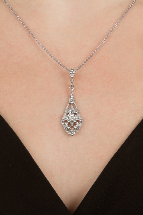 Lovely - Kristallen ketting in zilver
