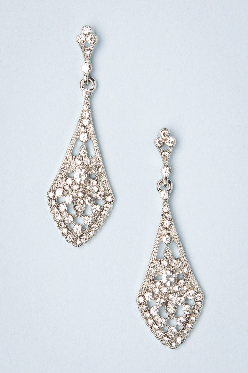 Lovely - Kristallen oorbellen in zilver 2