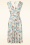 Vintage Chic for Topvintage - Jane Aloha swing jurk in wit en multi
