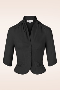 Miss Candyfloss - Liza Lou blazer jacket in zwart