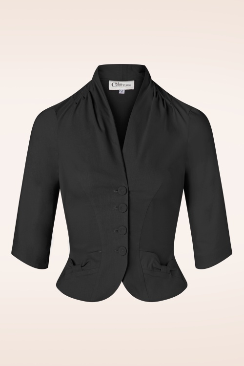 Miss Candyfloss - Liza Lou blazer jacket in zwart
