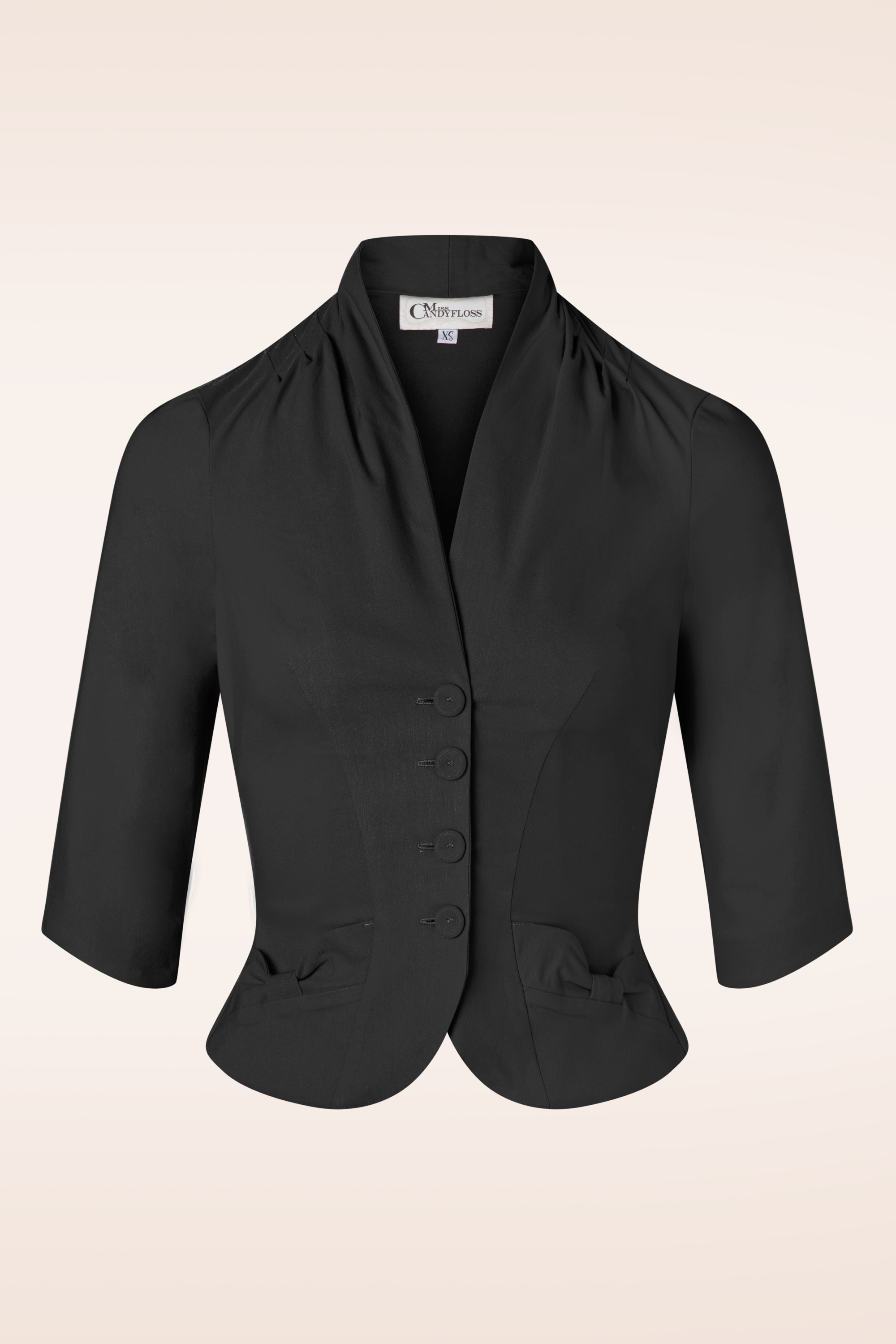 Miss Candyfloss - Liza Lou blazer jacket in zwart