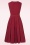 Miss Candyfloss - Topvintage exclusive ~ Daria Rose Linen swing jurk in donkerrood 3