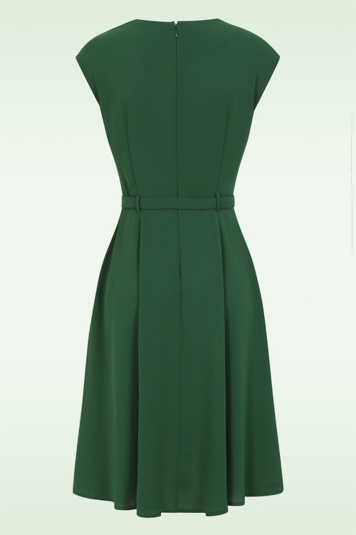 Banned Retro - Holly swing jurk in groen 4