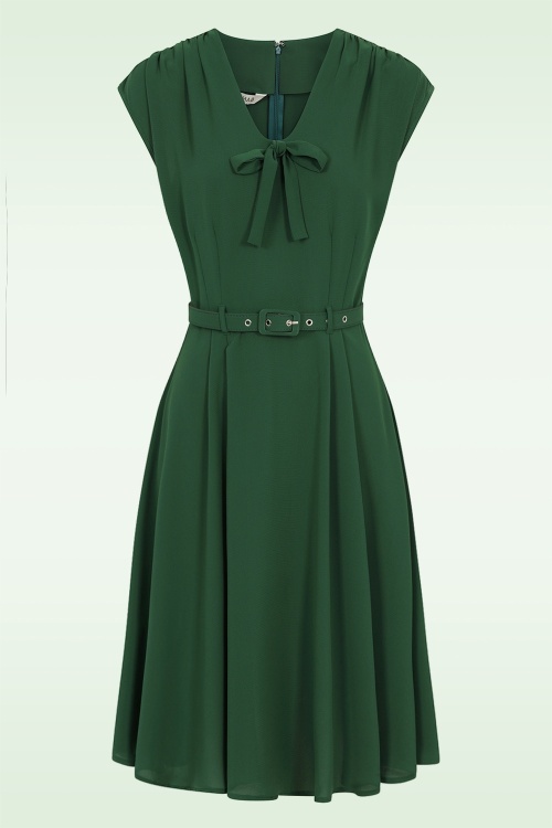 Banned Retro - Holly swing jurk in groen
