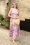 Topvintage Boutique Collection - Leonie Floral halter maxi jurk in luchtblauw
