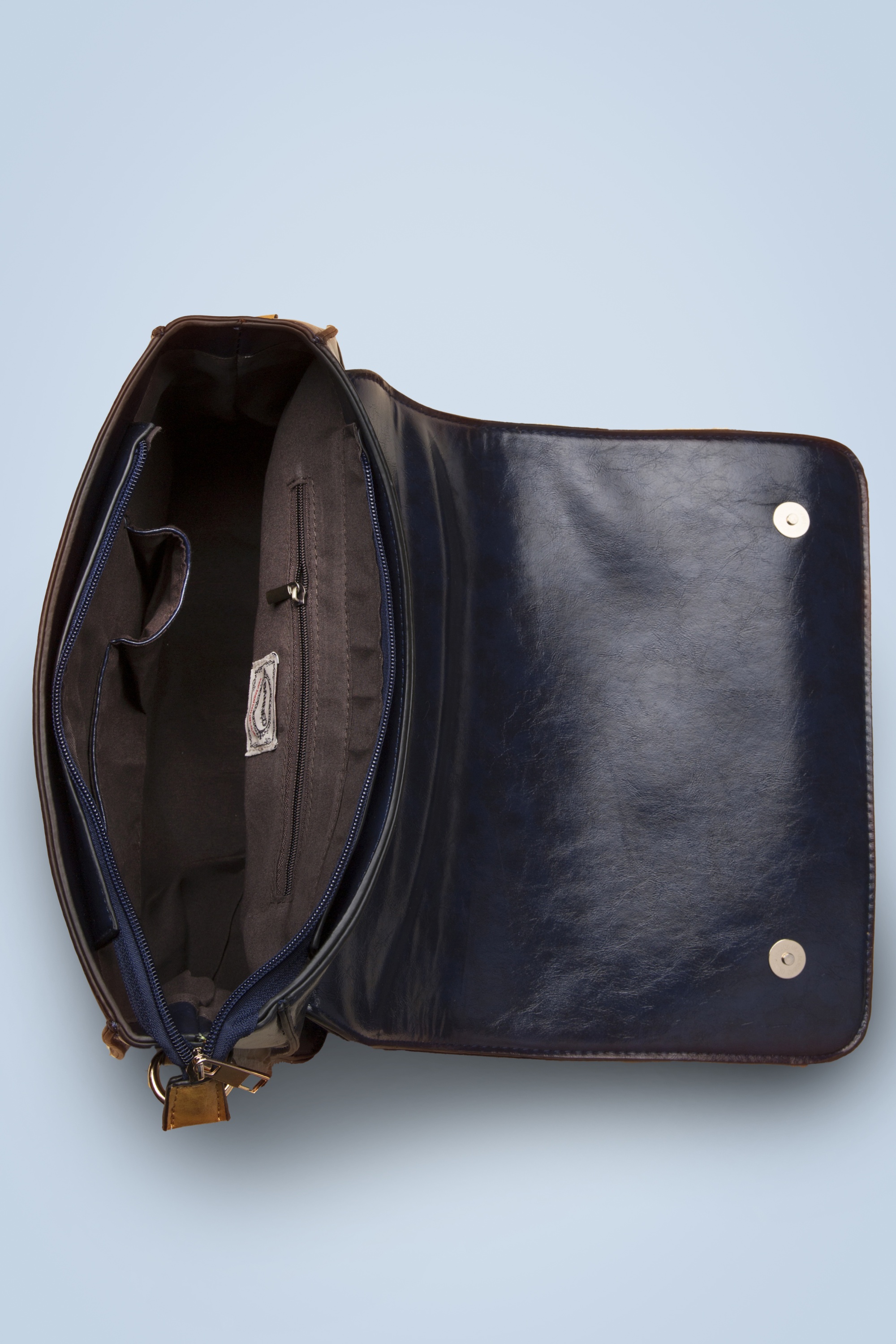 Banned Retro - Antike Umhängetasche in Blau 3