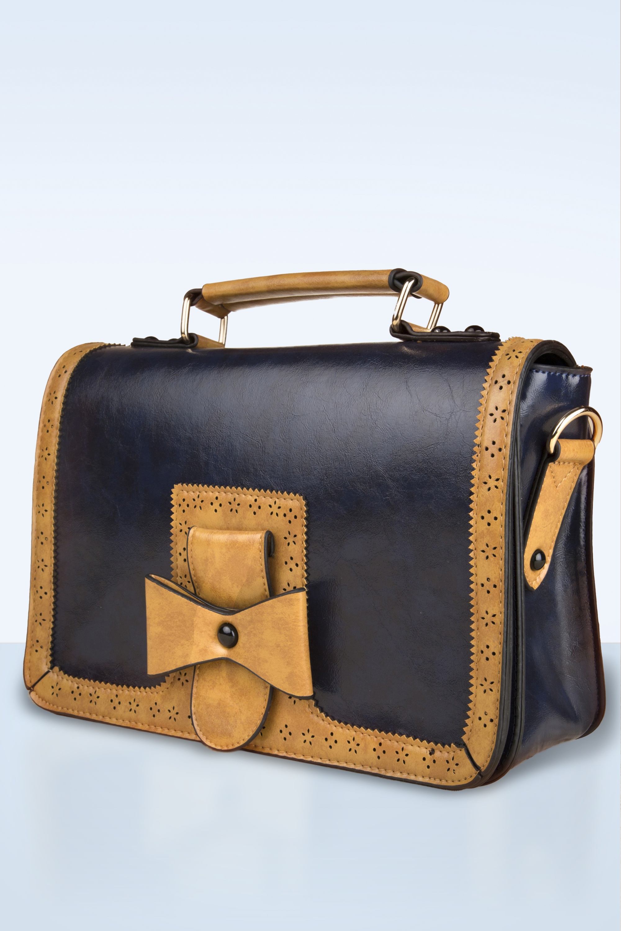 Banned Retro - Antike Umhängetasche in Blau 6