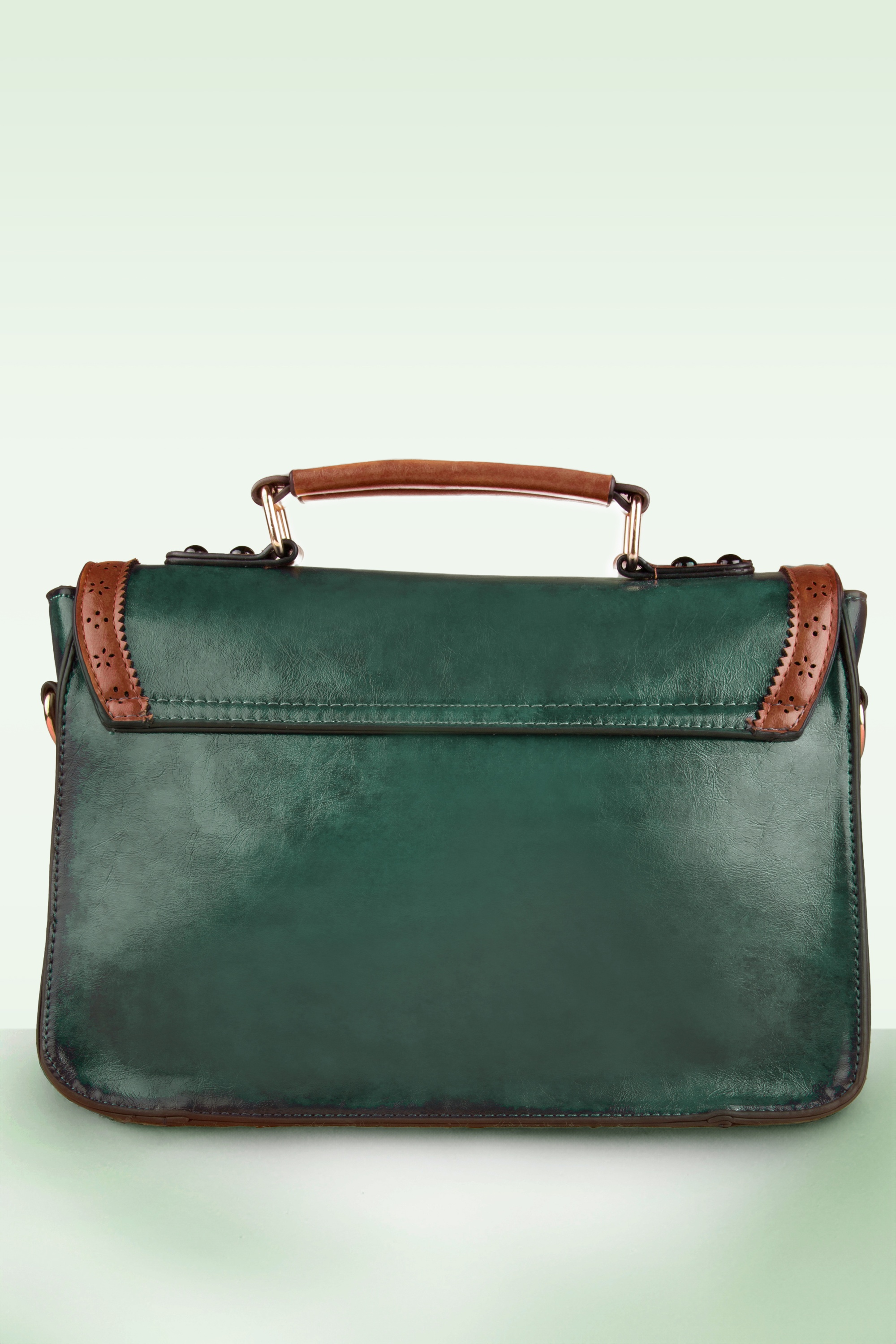 Banned Retro - Antieke handtas in groen 5