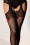 Fiorella - Amour Rouge Suspender Tights en Noir et Rouge