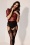 Fiorella - Amour Rouge Suspender Tights en Noir et Rouge 2